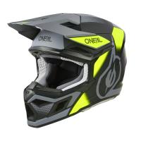 Oneal Шлем кроссовый 3Series Neon Vision V.24 серый/желтый в Иркутске