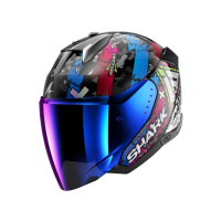 Shark Шлем Skwal I3 Jet Hellcat Black/Chrome/Blue в Иркутске