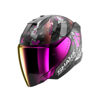 Shark Шлем Skwal I3 Jet Hellcat Mat Black/Chrome/Violet в Иркутске