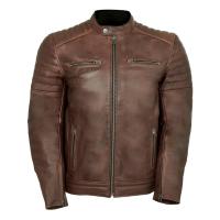 MCP Мотокуртка мужская кожаная Rox коричневый в Иркутске