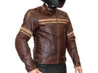 MCP Мотокуртка кожаная классическая Hemet Коричневая в Иркутске