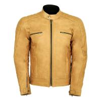 MCP Мотокуртка мужская кожаная Crispy желтый в Иркутске