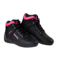 Starks Мотокеды Перфорированные женские CL-1 AIR Чёрный / Розовый в Иркутске