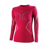 Brubeck Футболка женская c длин. рукавом Dry малиновый/серый в Иркутске