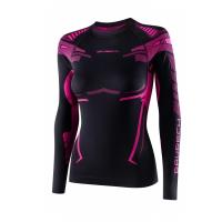 Brubeck Футболка женская c длин. рукавом Dry Черная\Фуксия в Иркутске