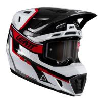 Leatt Шлем кроссовый  7.5 V26 White-Red + очки Velocity 4.5 в Иркутске