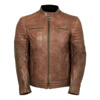 MCP Мотокуртка мужская кожаная Rox желтый в Иркутске