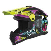 LS2 Шлем MX708 Fast II Gorilla фиолетово-желтый в Иркутске