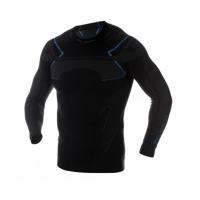 Brubeck футболка мужская длинный рукав Thermo Nilit Heat, черный/голубой в Иркутске