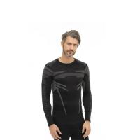 Brubeck Футболка мужская зональная дл. рукав DRY черный-графит в Иркутске