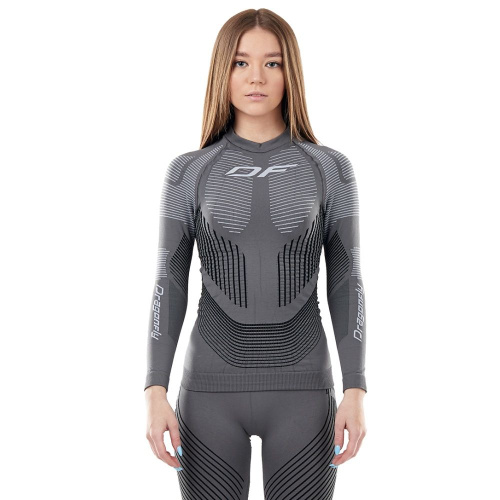 Dragonfly Термофутболка DF 3DThermo Grey с длинным рукавом Woman в Иркутске