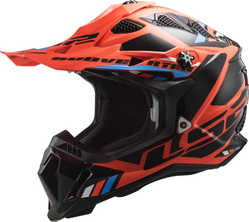 LS2 Мотошлем MX700 Subverter Evo Stomp Черно-оранжевый в Иркутске