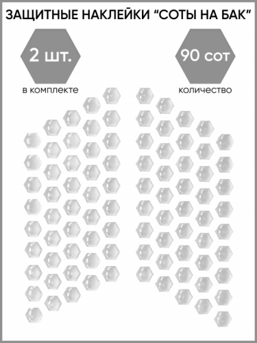 Motolike Наклейки на бак Соты Прозрачные в Иркутске
