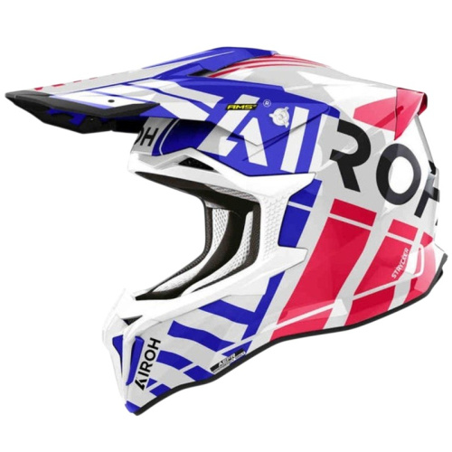 Airoh Мотошлем Strycker Brave Blue/Red Gloss в Иркутске