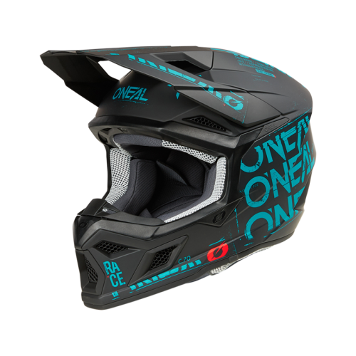 Oneal Шлем кроссовый 3Series Static черный/бирюзовый в Иркутске