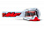 100% Маска кросс FMF Powerbomb Rocket White - прозрачная линза в Иркутске