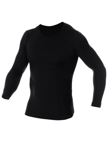 Brubeck Футболка мужская дл.рукав Comfort Wool Черный в Иркутске