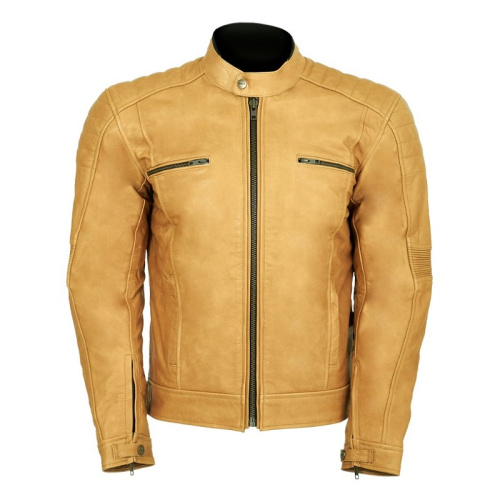 MCP Мотокуртка мужская кожаная Crispy желтый в Иркутске